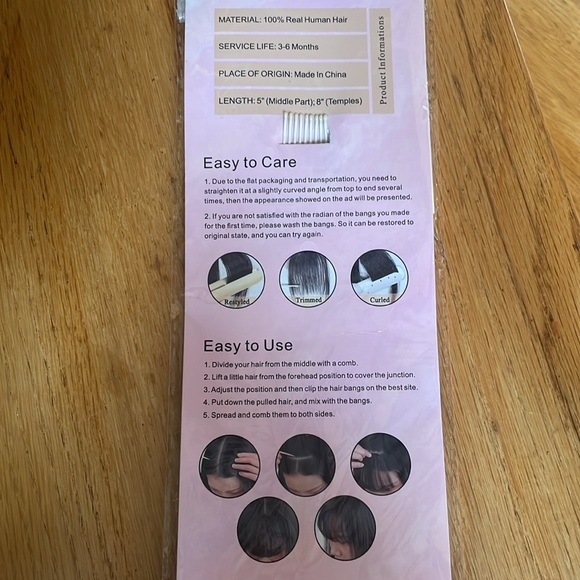 7 PIECE BUNDLE BOX Hair topper, Hair Bangs and messy buns all brand new! - Picture 14 of 16